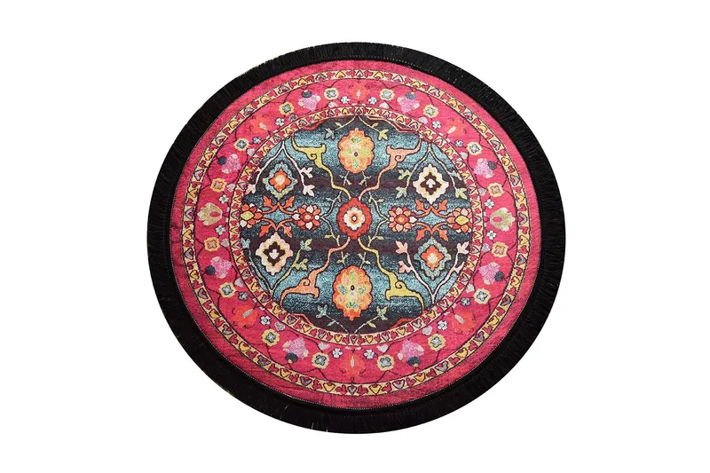 Matto Otantik Pyöreä 140 cm, Monivärinen / Sametti