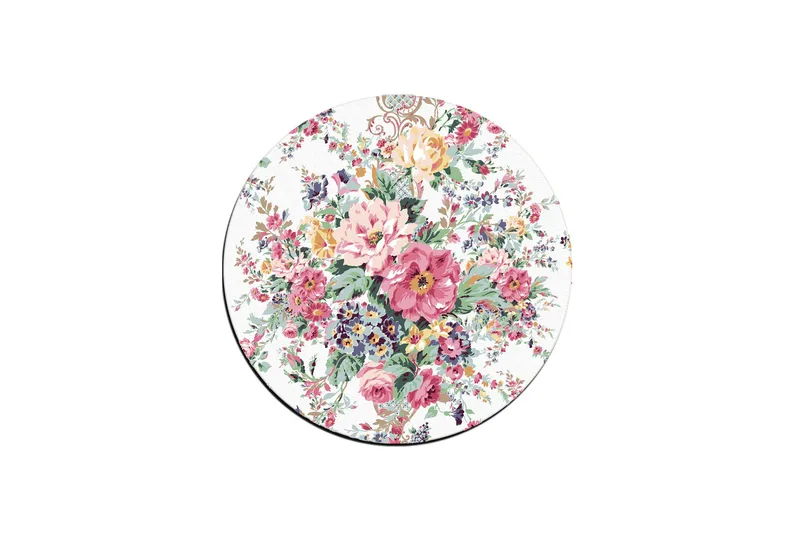 Matto Relinda Pyöreä 140 cm, Monivärinen / Sametti