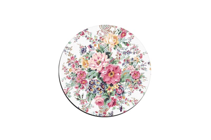 Matto Relinda Pyöreä 140 cm, Monivärinen / Sametti