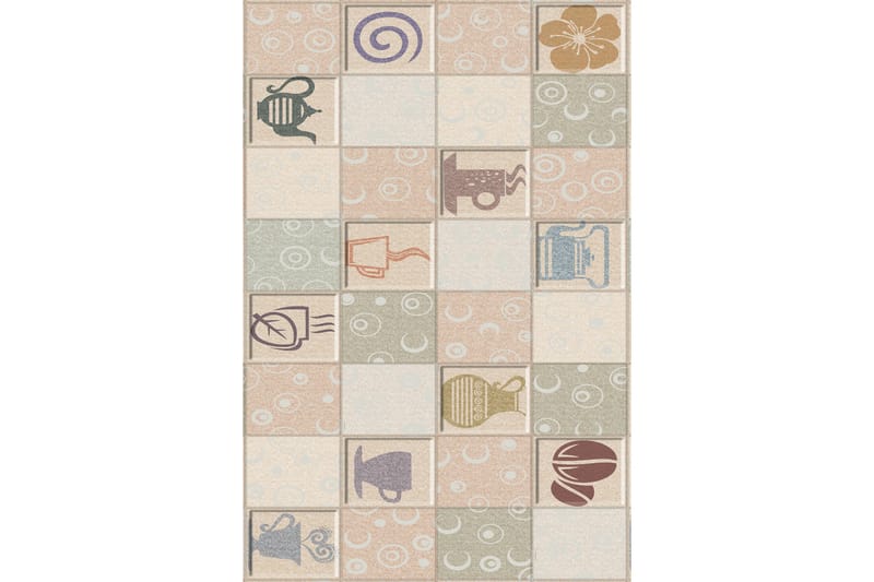 Matto Tenzile 100x150 cm - Monivärinen - Kodintekstiilit & matot - Matto - Moderni matto - Wilton-matto