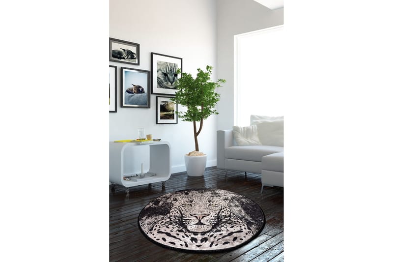 Matto Tigru Pyöreä 140 cm - Tiikeri/Sametti - Kodintekstiilit & matot - Matto - Moderni matto - Wilton-matto