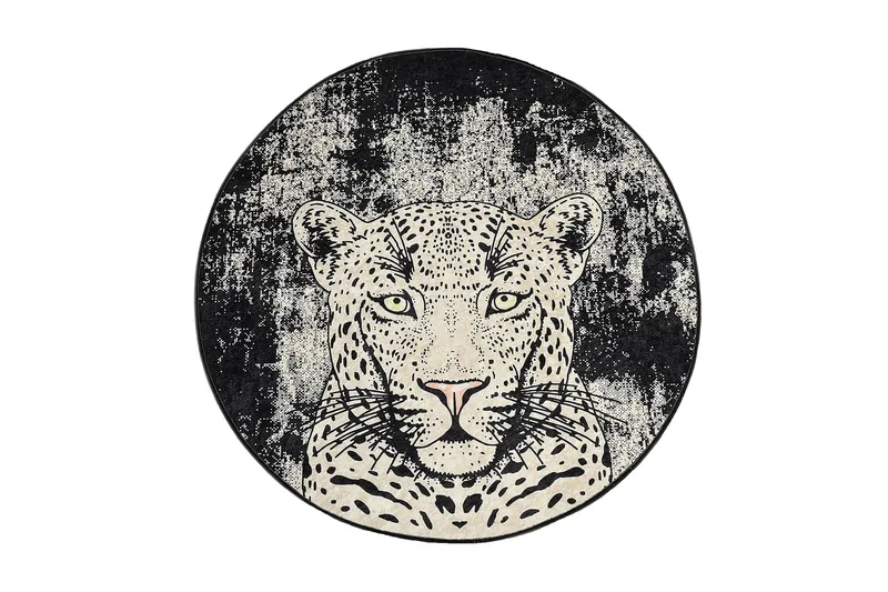 Matto Tigru Pyöreä 140 cm, Tiikeri/Sametti