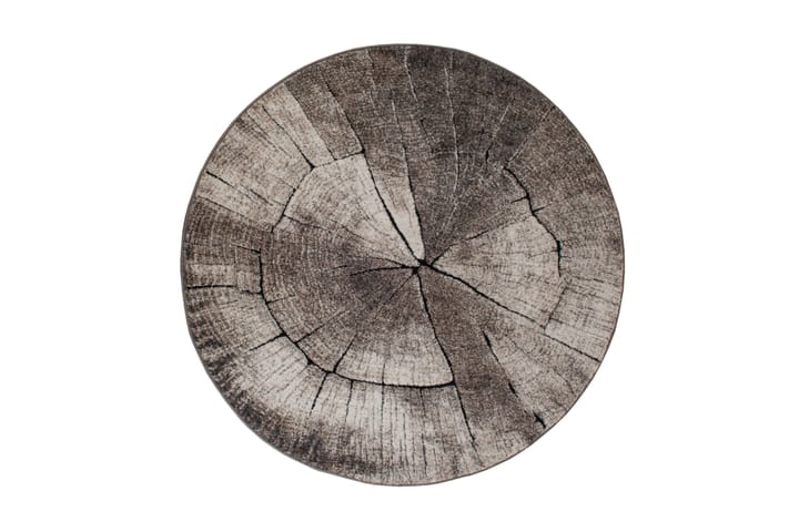Matto Tree Pyöreä Ø120 cm Harmaa - Harmaa - Wilton-matto - Kuviollinen matto & värikäs matto - Iso matto