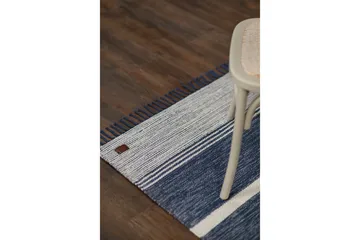 Matto Vindö 135x195 - Farkunsininen - Kodintekstiilit & matot - Matto - Moderni matto - Räsymatto