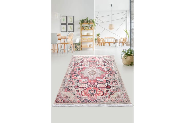 Matto Vogue 140x190 cm - Monivärinen / Sametti - Kuviollinen matto & värikäs matto - Wilton-matto