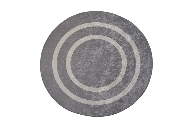 Matto Zilarra Pyöreä 100 cm, Hopea/Sametti