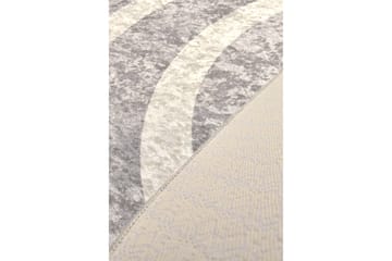 Matto Zilarra Pyöreä 100 cm - Hopea/Sametti - Kodintekstiilit & matot - Matto - Moderni matto - Wilton-matto