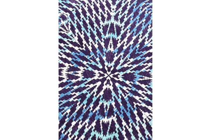 Matto Pelope Pyöreä 100 cm - Monivärinen / Sametti - Pyöreät matot - Wilton-matto - Kuviollinen matto & värikäs matto