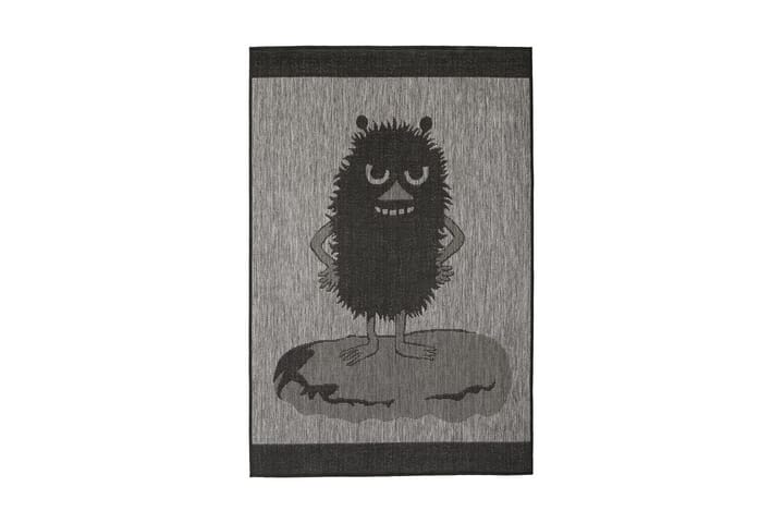 Muumi-Matto Haisuli 133x190 cm Harmaa/Musta - Muumi by Hestia - Kuviollinen matto & värikäs matto - Wilton-matto - Pyöreät matot