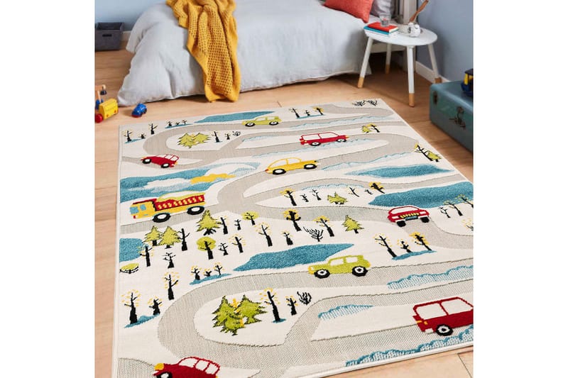 Wiltonmatto Bourke 160x230 cm Suorakaide, Kerma/Sin/Pun/Vihreä/Musta