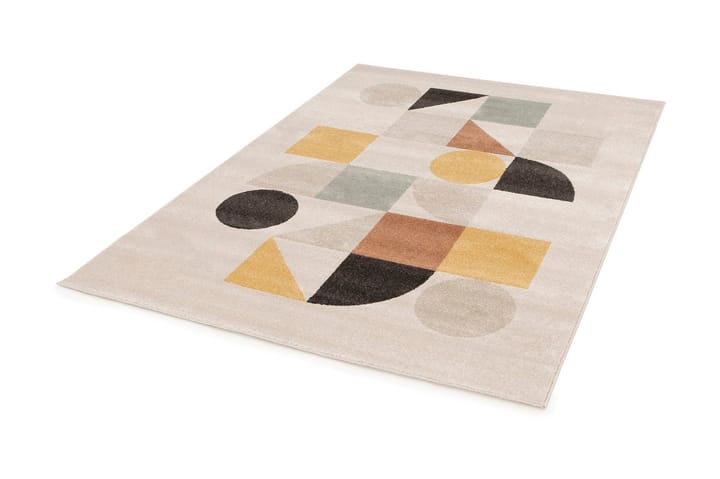 Wiltonmatto Florence Shapes 160x230 cm Kerma/Moniväri - Kerma/Monivärinen - Wilton-matto - Kuviollinen matto & värikäs matto
