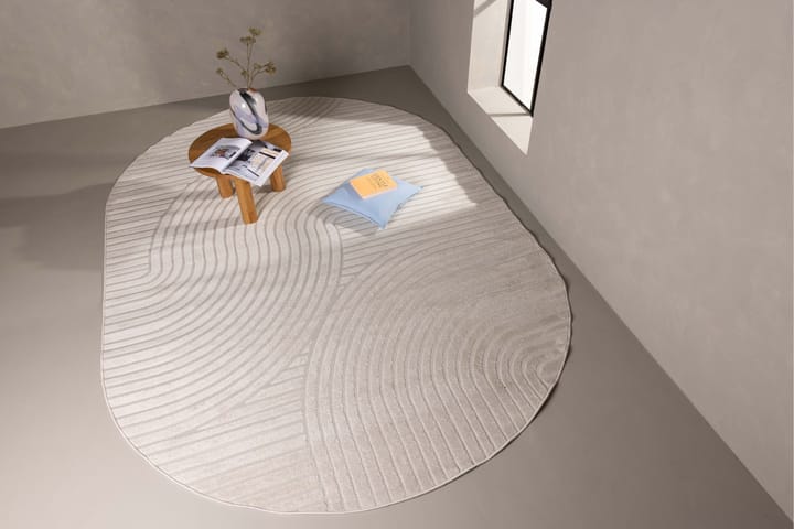 Wiltonmatto Hiroya 240x340 cm Soikea - Valkoinen - Wilton-matto - Kuviollinen matto & värikäs matto