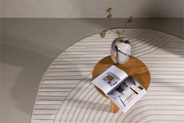 Wiltonmatto Hiroya 240x340 cm Soikea - Valkoinen - Wilton-matto - Kuviollinen matto & värikäs matto