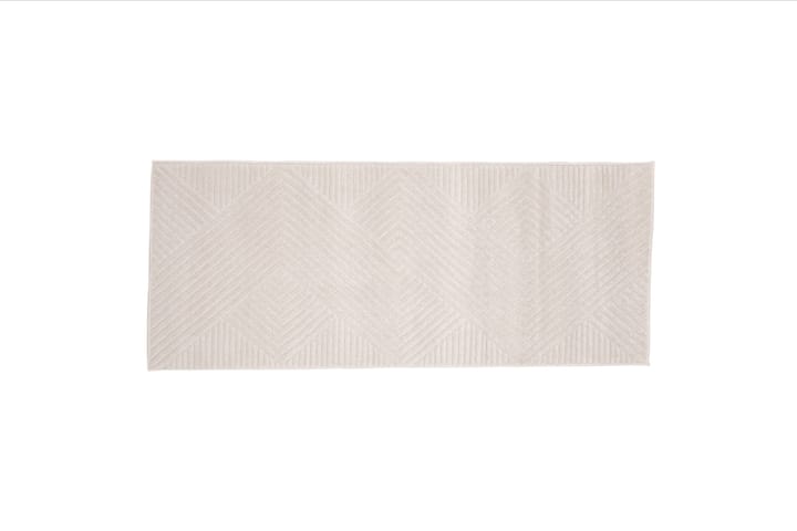 Wiltonmatto Hisayo 80x200 cm Suorakaide - Valkoinen - Wilton-matto - Kuviollinen matto & värikäs matto