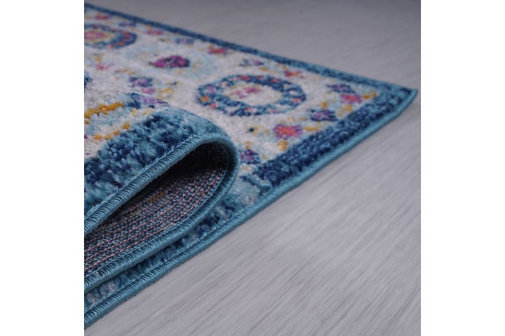 Wiltonmatto Jauli 200x290 cm Suorakaide - Sininen - Wilton-matto - Kuviollinen matto & värikäs matto