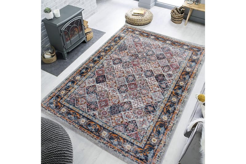 Wiltonmatto Naywaj 160x230 cm Suorakaide, Kerma/Sininen