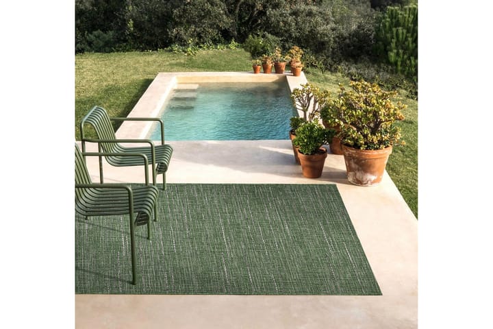Wiltonmatto Nenu 80x150 cm Suorakaide - Vihreä - Wilton-matto - Kuviollinen matto & värikäs matto