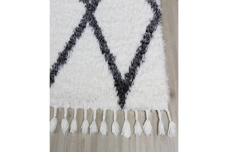 Wiltonmatto Nishiki 160x230 cm Suorakaide - Valkoinen/Antrasiitti - Kodintekstiilit & matot - Matto - Moderni matto - Wilton-matto