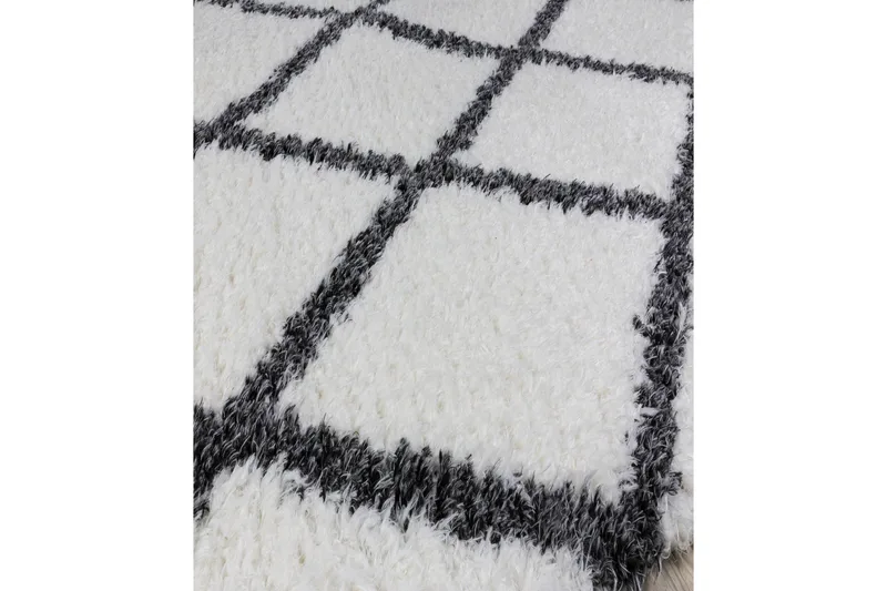 Wiltonmatto Nishiki 160x230 cm Suorakaide - Valkoinen/Antrasiitti - Kodintekstiilit & matot - Matto - Moderni matto - Wilton-matto