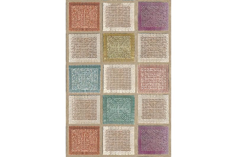 Wiltonmatto Nobukazu 60x100 cm Suorakaide - Monivärinen - Kodintekstiilit & matot - Matto - Moderni matto - Wilton-matto