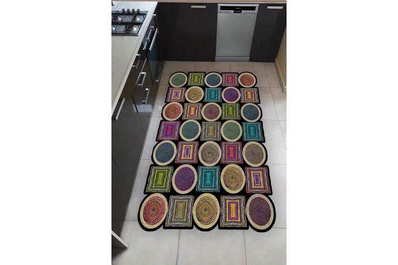Wiltonmatto Nonoka 60x100 cm Suorakaide - Monivärinen - Kodintekstiilit & matot - Matto - Moderni matto - Wilton-matto