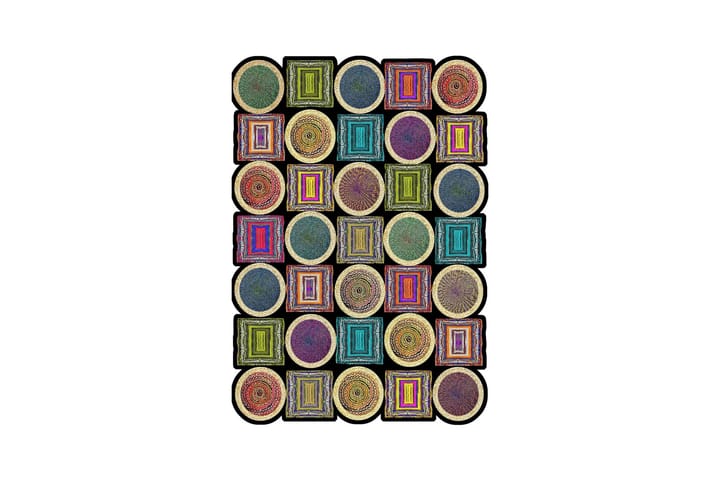 Wiltonmatto Nonoka 60x100 cm Suorakaide - Monivärinen - Wilton-matto - Kuviollinen matto & värikäs matto