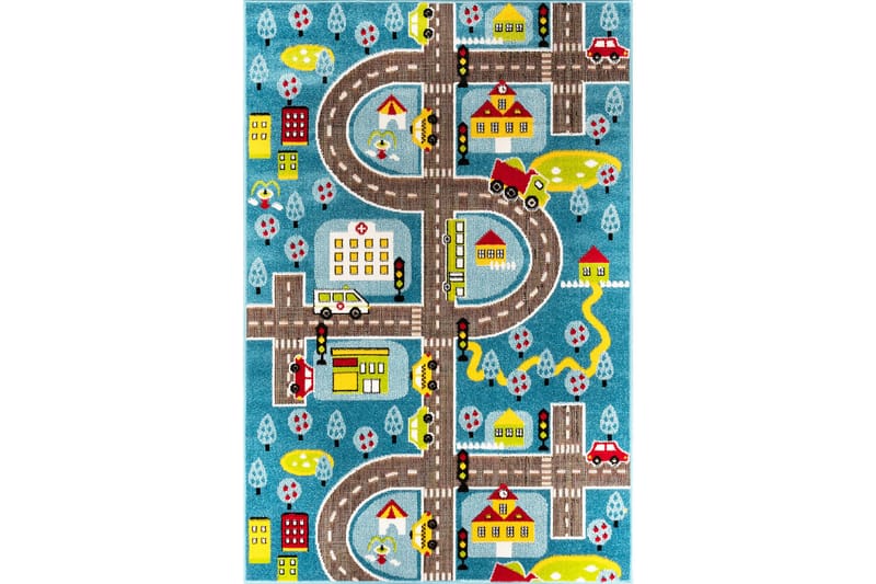 Wiltonmatto Noorpa 160x230 cm Suorakaide - Sininen - Kodintekstiilit & matot - Matto - Moderni matto - Wilton-matto