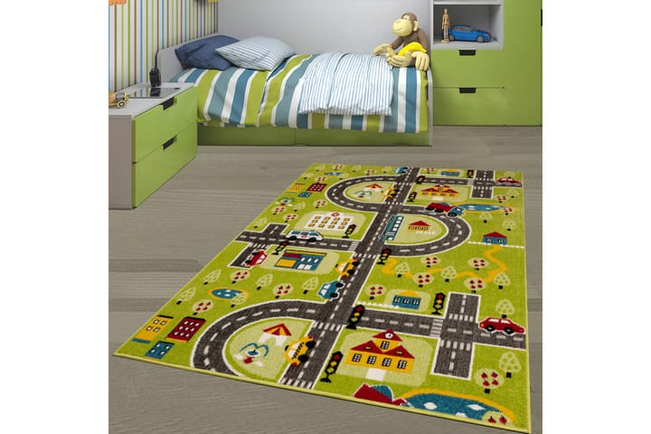 Wiltonmatto Noorpa 160x230 cm Suorakaide - Vihreä - Wilton-matto - Kuviollinen matto & värikäs matto