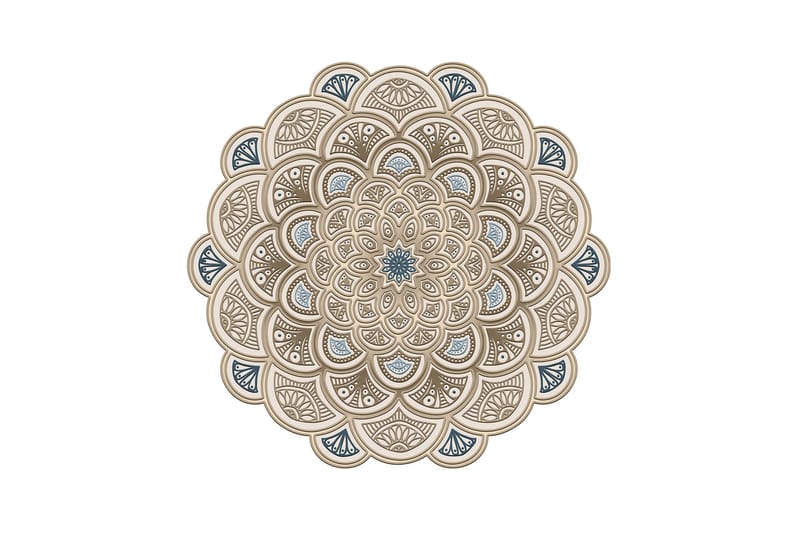 Wiltonmatto Rafi 180x180 cm Suorakaide - Kerma - Kodintekstiilit & matot - Matto - Moderni matto - Käytävämatto
