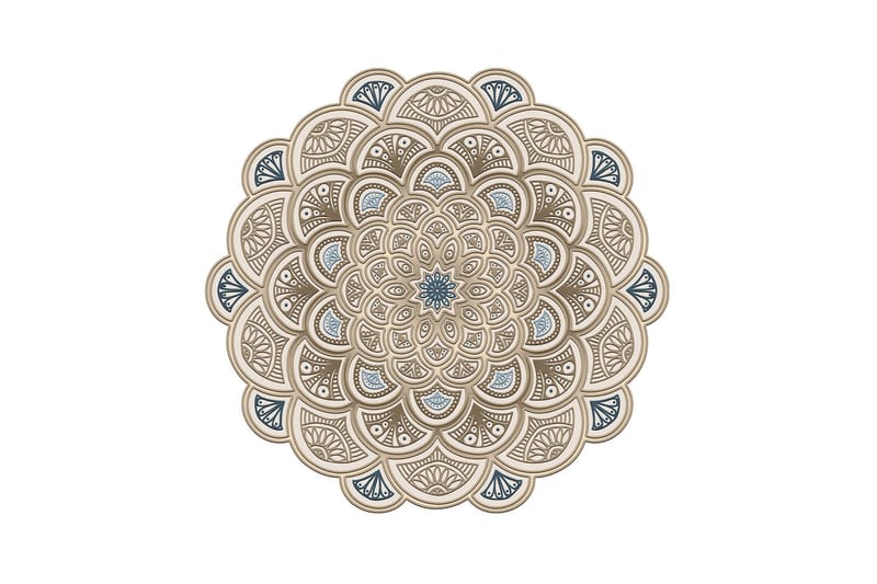 Wiltonmatto Rafi 180x180 cm Suorakaide - Kerma - Kodintekstiilit & matot - Matto - Moderni matto - Wilton-matto