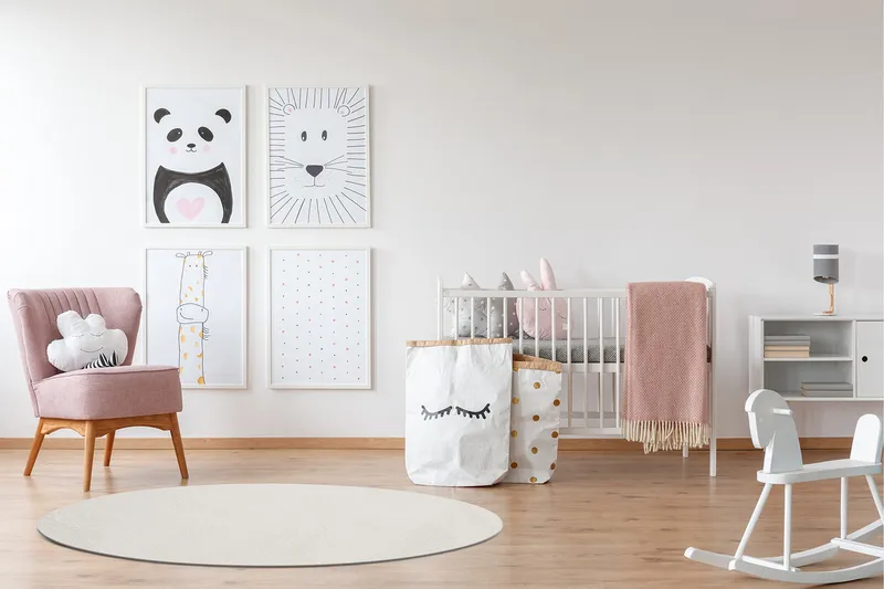 Wiltonmatto Soft Pyöreä Ø160 cm Valkoinen - Valkoinen - Kodintekstiilit & matot - Matto - Moderni matto - Wilton-matto