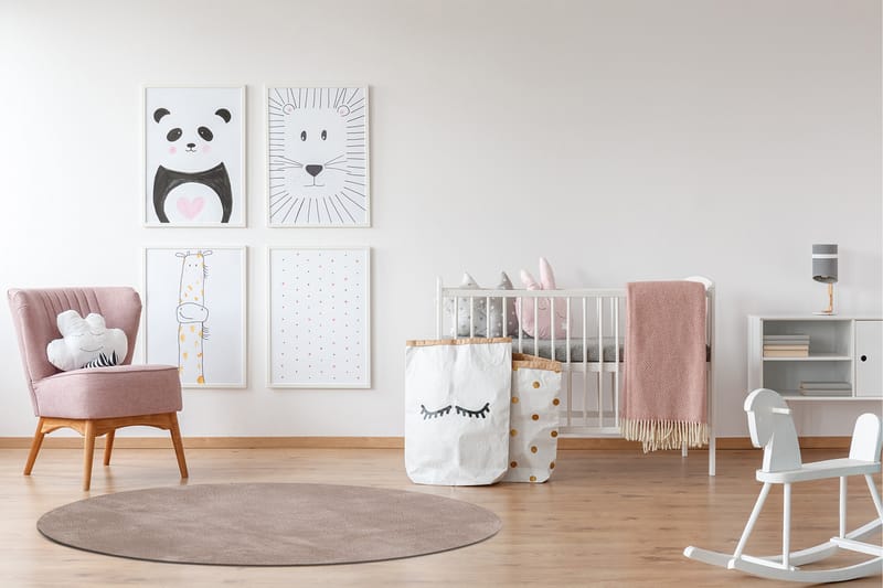 Wiltonmatto Softina Pyöreä 240 cm - Greige - Kodintekstiilit & matot - Matto - Moderni matto - Wilton-matto