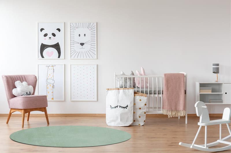 Wiltonmatto Softina Pyöreä Ø240 cm Vihreä - Vihreä - Kodintekstiilit & matot - Matto - Moderni matto - Wilton-matto