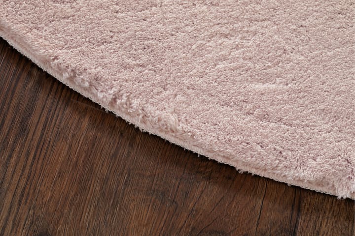 Wiltonmatto Softina Pyöreä Ø240 cm Roosa - Roosa - Wilton-matto - Kuviollinen matto & värikäs matto