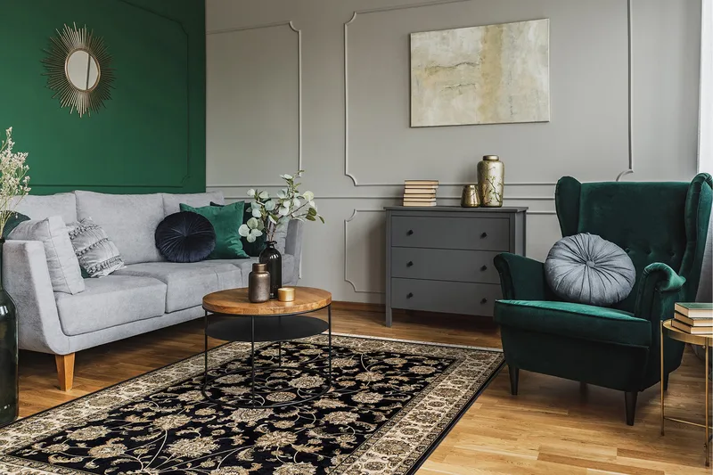 Wiltonmatto Teheran Bidjar 160x230 cm Musta - Musta - Kodintekstiilit & matot - Matto - Moderni matto - Wilton-matto