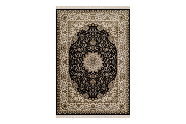 Wiltonmatto Teheran Medallion 160x230 cm Musta - Musta - Wilton-matto - Kuviollinen matto & värikäs matto