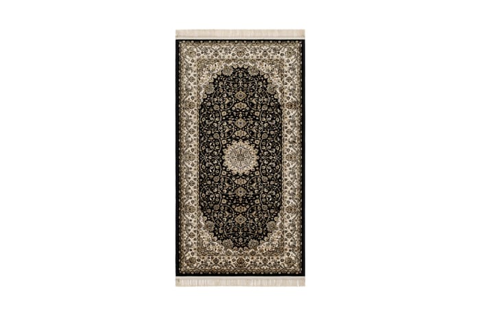 Wiltonmatto Teheran Medallion 80x350 cm Musta - Musta - Wilton-matto - Kuviollinen matto & värikäs matto