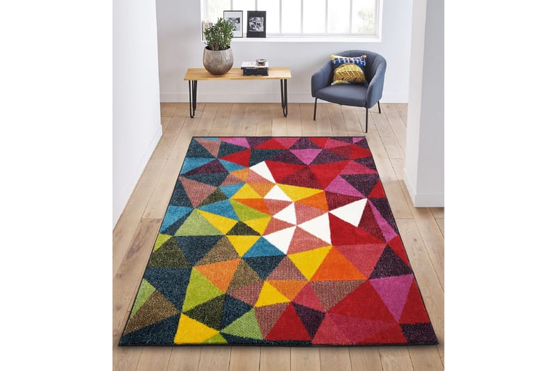 Wiltonmatto Parathvi 160x230 cm Suorakaide - Monivärinen - Kodintekstiilit & matot - Matto - Moderni matto - Wilton-matto