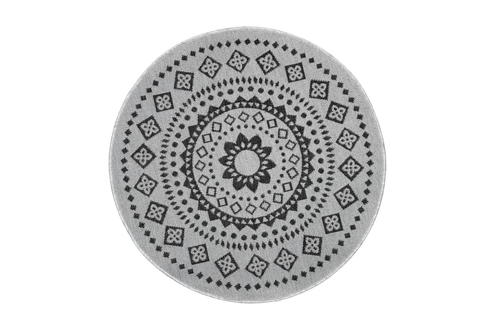 Yleismatto Deco 160 cm Harmaa - Hestia - Pyöreät matot - Wilton-matto - Kuviollinen matto & värikäs matto
