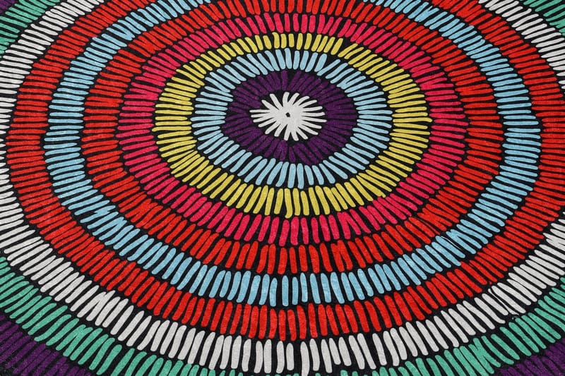 Zircle-matto pyöreä 100 cm - Monivärinen/sametti - Kodintekstiilit & matot - Matto - Moderni matto - Wilton-matto