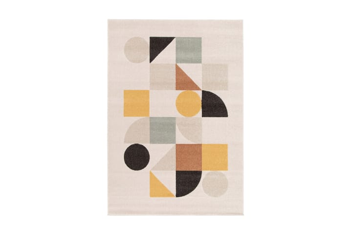 Wiltonmatto Florence Shapes 160x230 cm Kerma/Moniväri - Kerma/Monivärinen - Wilton-matto - Kuviollinen matto & värikäs matto