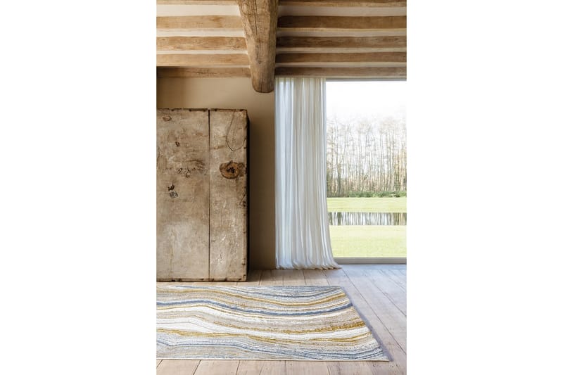 Wiltonmatto Gani 200x290 cm - Sininen/Kulta - Kodintekstiilit & matot - Matto - Moderni matto - Wilton-matto