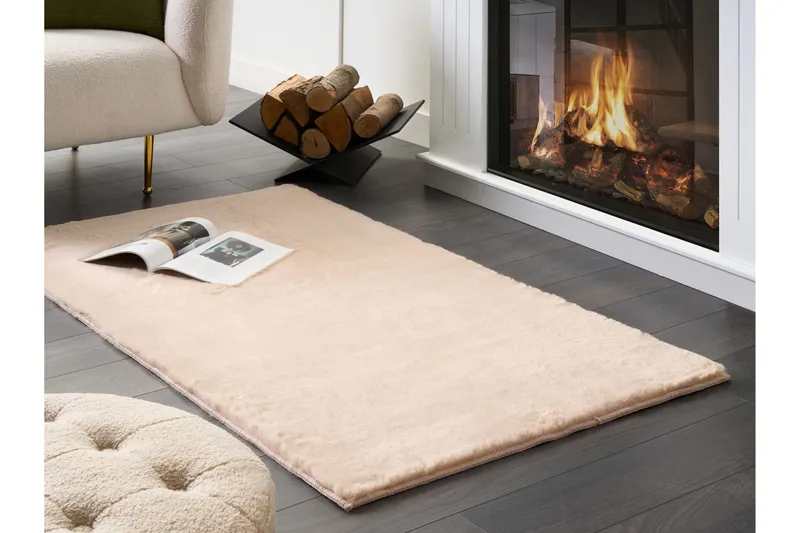 Nahkamatto Mirpur 80x150 cm - Beige - Kodintekstiilit & matot - Matto - Moderni matto - Wilton-matto