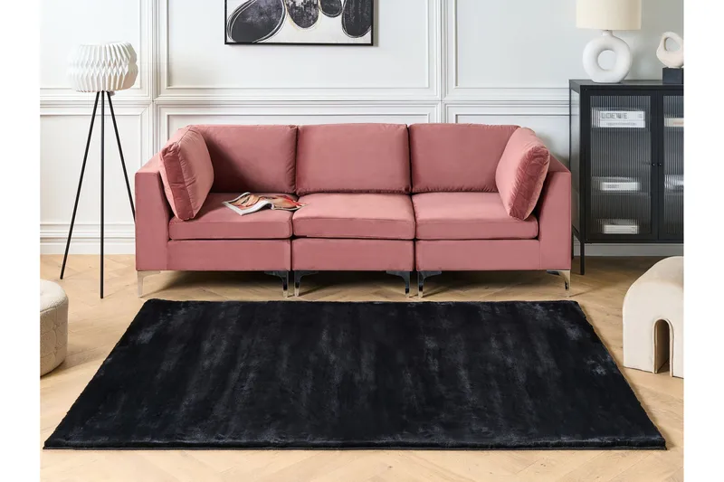 Nahkamatto Mirpur 80x150 cm - Musta - Kodintekstiilit & matot - Matto - Moderni matto - Wilton-matto