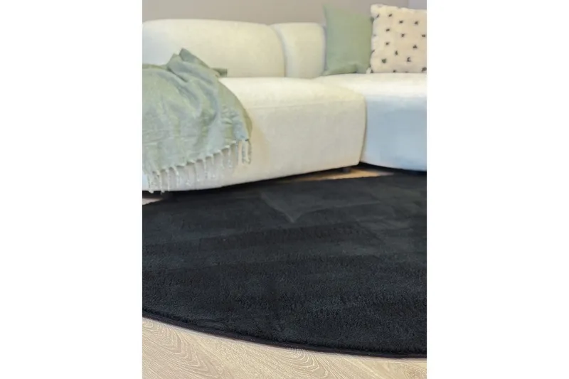 Pestävä matto Pehmeä Muoto - 200x290 cm, Musta - Kodintekstiilit & matot - Matto - Tasokudotut matot