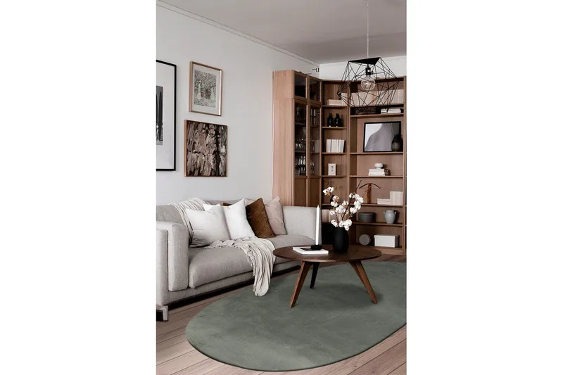 Pestävä matto Pehmeä Muoto - 200x290 cm, Vihreä - Kodintekstiilit & matot - Matto - Tasokudotut matot