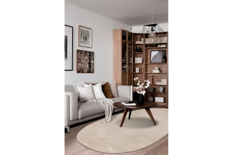 Pestävä matto Pehmeä Muoto - 240x340 cm, Melerattu pellava - Kodintekstiilit & matot - Matto - Tasokudotut matot