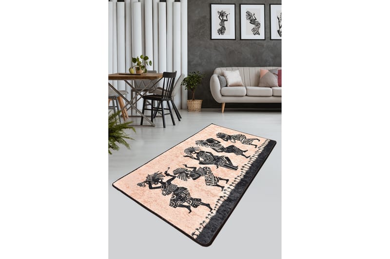 Matto Bantu 80x150 cm - Monivärinen / Sametti - Kodintekstiilit & matot - Matto