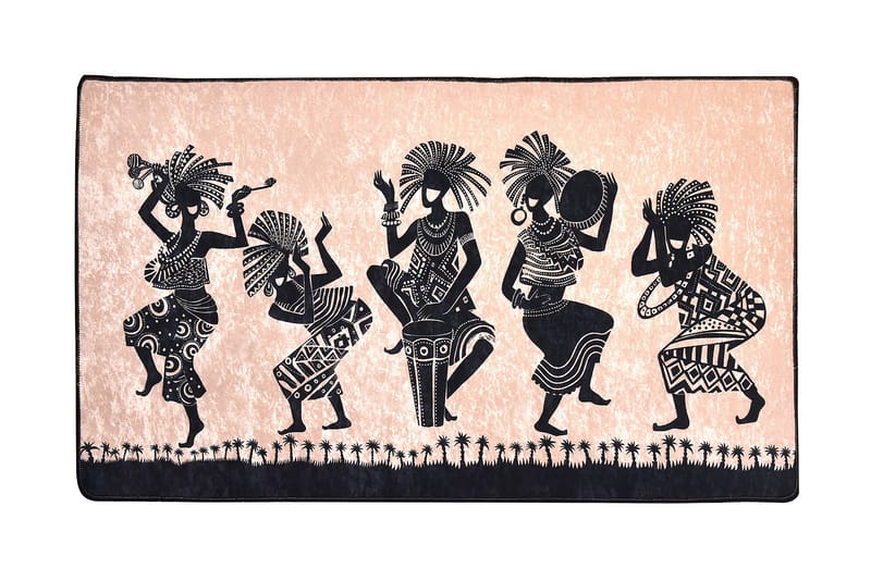 Matto Bantu 80x150 cm - Monivärinen / Sametti - Kodintekstiilit & matot - Matto