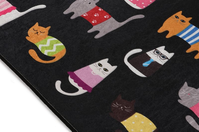 Matto Blackcats 60x90 cm - Monivärinen / Sametti - Kodintekstiilit & matot - Matto - Pienet matot